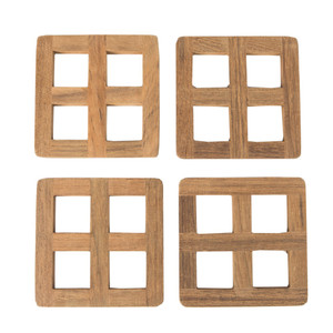 Whitecap - Teak Four Piece Coaster Set - 60193