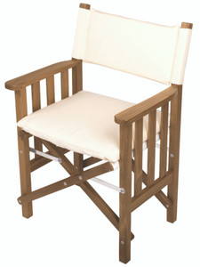Whitecap - Teak Directorft S Chair With Cream Cushion181/2in - 61053