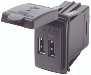 Park Power - Dual Usb Charger 48v Dccontura Switch Mount - 1038-BSS