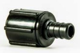 Esco Elkhart Supply - 1/2in X 1/2in Ecopoly Swivel Coupling With Ribbed Plastic Nut - 28873