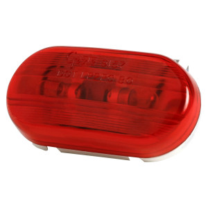 Grote Industries - Twobulb Oval Pigtailtype Clearance Marker Light With Optic Lensred - 45262