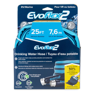 Camco - Evoflex2  25ft Drinking Water Hose Fabric Reinforced (e/f) - 22577