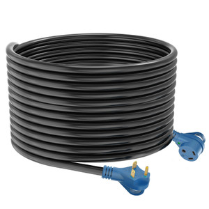 Newcorp - Hd Rv Power Cord W/powered Conn Indicator Light/easyplug Handle50ft 30 Amp Nema Tt30pnema Tt30r - 229