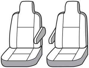 Covercraft Industries - 09c Ford Eseries Van Front High Back Bucket Seats W/armrest Seat Saver Polycotton Grey - SS2422PCGY