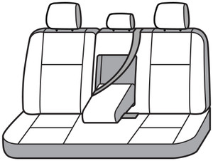 Covercraft Industries - 22c Grand Cherokee Polycotton Seatsaver Custom Second Row Seat Covers Tan - SS7576PCTN