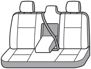 Covercraft Industries - 2024 Corolla Polycotton Seatsaver Second Row Seat Covers Charcoal - SS7591PCCH