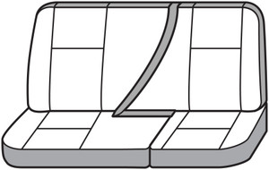 Covercraft Industries - 11c F250/f350 Sd Ext Cab 60/40split Bottom Seat W/solid Back 2 Rear Wall Mounted Hdrsts W/o Armrs - SS8394PCGY