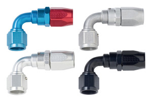 Fragola Performance Systems - #10 X 90 Power Flow Hose End Black - 109010-BL