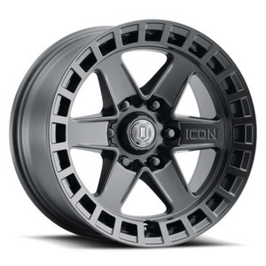 Icon Vehicle Dynamics - Icon Alloys Raider Sat Blk17 X 8.5/6 X 5.5/0 Mm/4.75in Bs - 3417858347SB