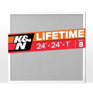 K&N Filters - Hvac Filter 24x24x1 Merv 8 Nonwoven Synthetic - HVC-8-12424