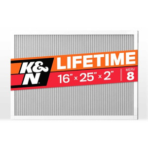 K&N Filters - Hvac Filter 16x25x2 Merv 8 Nonwoven Synthetic - HVC-8-21625