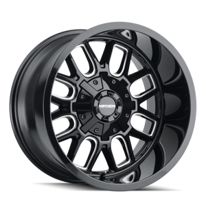 Mayhem - Cogent (8107) Gloss Black/milled Spokes 20x9 6135/6139.7 13mm 106mm - 8107-2937BM13