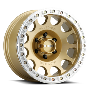 Method Race Wheels - Mr105 Beadlock 17x9 Mr105 V3 6x5.5 3.5 Bs 38 Os 108 Cb Gold - MR10579060138B
