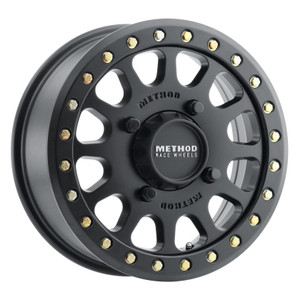 Method Race Wheels - Mr401 Utv Beadlock 15x6 5+1/+53mm Offset 4x136 106mm Centerbore Matte Black - MR40156047551B