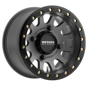 Method Race Wheels - Mr401 Utv Beadlock 15x7 4+3/+13mm O/s 4x156 Titanium W/ Matte Black Ring W/ Bhh - MR40157046843B