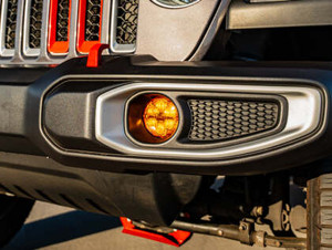 Nacho Offroad Technology - 0723 Wrangler/2023 Gladiator 1 Piece Quato Fog Light Mounts - V3JW1
