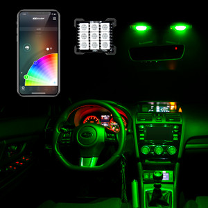 XK Glow - Rgb T10/ba9s/ Festoon Led Panel Xkchrome Bluetooth App Controlled Dome Bulb - XK-BULB-PANEL