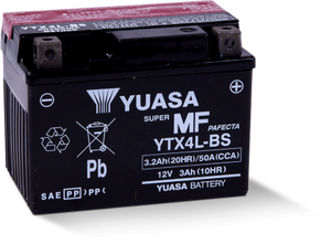 Yuasa Battery - Ytx4lbs 12v Agm Battery (w/ Bottle Of Acid) - M62X4B