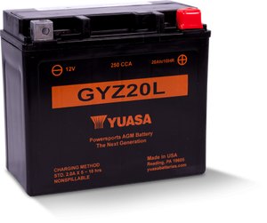 Yuasa Battery - Gyz20l 12v High Performance Factory Activated Agm Battery  Made In The Usa - M720GZ