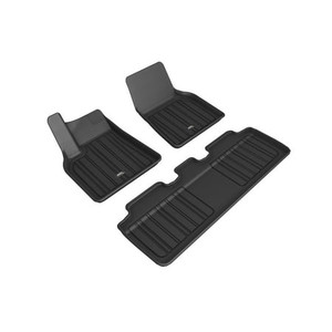 3D Mats - 21c Tesla Model Y Elitect Black 1st & 2nd Row - E1TL02701809