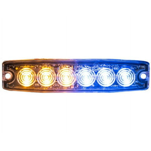 Buyers - Ultra Thin 5 Inch Amber/blue Led Strobe Light - 8892208