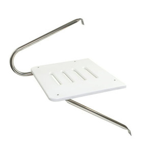 Whitecap - Poly Swim Platform For Boats With Outboardssingle Rail White - 67900