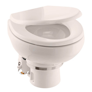 Dometic MasterFlush MF 7120 - Bone - Electric Macerating Toilet w/Orbit Base  Slow Close Seat - Freshwater - 12V - 9610007272