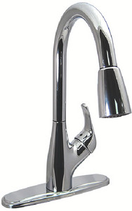 Valterra - Kitchen Faucet W/ Spray Shutoff 8in Pull Dwn Hybrid Ceramic Disc Chrome - PF231361