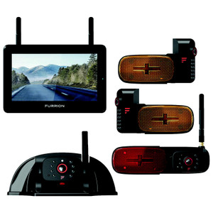 Lippert - Furrion Vision S+ 7in Monitor And Side Camera Pair And Rear Camera And Sharkfin Camera - 2021124366