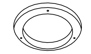 Ventline - Ceiling Garnish For Vp Vanair Vent Polar White - BVA0205-07