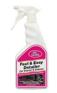 T. R. Industries - Gel Gloss Rv Fast And Easy Detailerinterior & Exterior 24oz Spraybottle(12cs) - RVFE-24