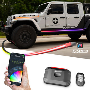 XK Glow - Xkmax 2x80in Rgb Addressable Accent Light Strip App Control Kit Jeep - MX-BG-JP-STA2