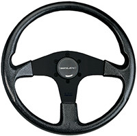 Uflex Usa - Soft Touch Steering Wheel - Black - CORSE-B/B