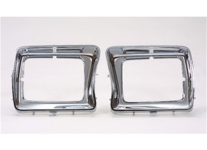 Sherman Parts - Rh Headlamp Door W/ Rect Headlamp Chr Ford P/u/bronco 7879 - 574-95BR