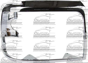 Sherman Parts - Rh Headlamp Door Chr Ford P/u 9298 (f150 9296; F250/f350 9298) ; Bronco 9296 - 578-95AR