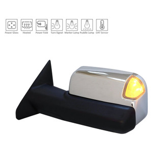 Sherman Parts - Lh Mirror Outside; W/towg Pkg; W/o Blind Spot Sensor; W/o Surround View; W/o Mem; Chr 25/3500 1921 - CH250019B-300L