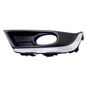 Sherman Parts - Lh Front Bumper Insert Fog Lamp Bezel; W/fog Lamps; Chrome Trim Honda Crv 1719 - HOCRV17-95-1