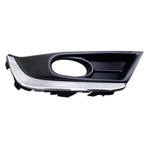 Sherman Parts - Rh Front Bumper Insert Fog Lamp Bezel; W/fog Lamps; Chrome Trim Honda Crv 1719 - HOCRV17-95-2