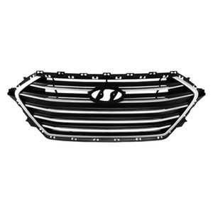 Sherman Parts - Grille Assy 1.4l Turbo|2.0l; Sedan; Korea Built; Silver Hyundai Elantra 1718 - HYELAN17-99-0