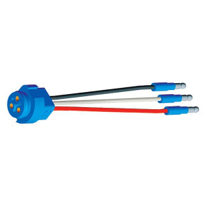 Grote Industries - Stop Tail Turn Threewire Plugin Pigtails For Male Pin Lights6in Long - 66815
