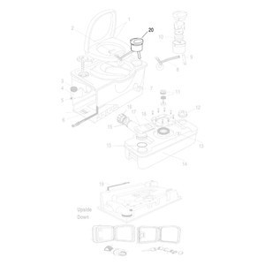 Thetford - Sc4 Flush Mechanism White - 2029162
