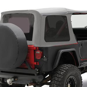 Smittybilt - 8895 Wrangler Yj Oem Replacement Soft Top W/tinted Windows & Upper Doorskins; Charcoal Gray - 9870211