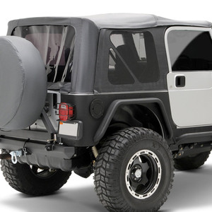 Smittybilt - 9706 Wrangler Tj Replacement Soft Top W/tinted Windows & Upper Door Skins; Black Diamond - 9970235