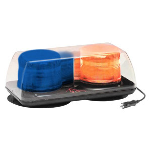 Ecco Safety Group - Vaccum Magnet Mount 15 In Clear/amber/blue Strobe Mini Lightbar - 5350CAB-VM
