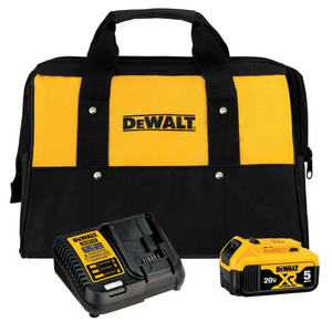 DeWalt Tools - 20v Max Xr 5ah Lithium Ion Battery W/led Charge Indicator Starter Kit - DCB205CK