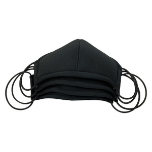 Saddleman - Large 12 In Reusable Facemaskblack(4pack) - SDL-FML-01