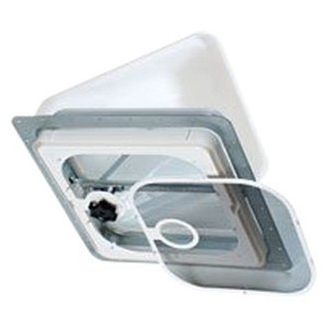 Ventline - Non Powered Roof Vent White Dome Polar White Screen Frame - V2092-601-00