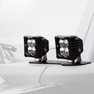 Zroadz - 2122 Bronco A Pillar Led Bracket To Mount(4)3in Zroadz Or Similar Led Pod Lights & Wiring Harness - Z365401-KIT4