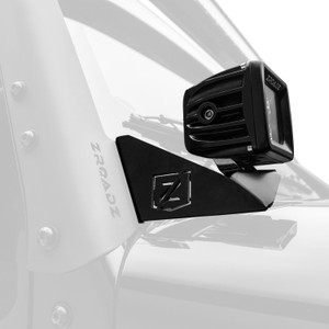 Zroadz - 0718 Wrangler A Pillar Lowerpod Style Led Light Bar Mount Kit W/two 3in Cube L - Z374814-KIT