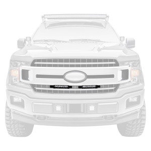 Zroadz - 1820 F150 Xlt Oem Main Grille Light Bar Mounts(blk)–(2)6in Single Row Led Light Bars/wire Harness - Z415711-KIT